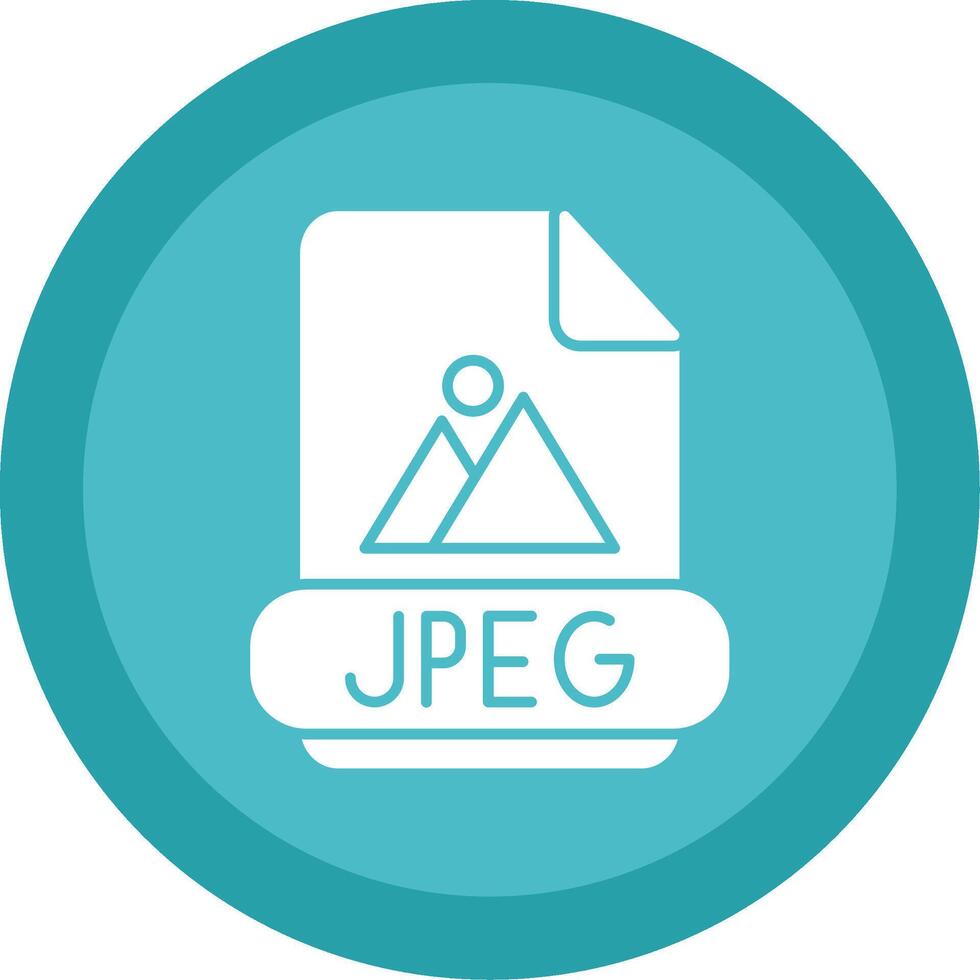 Jpeg Glyph Multi Circle Icon vector
