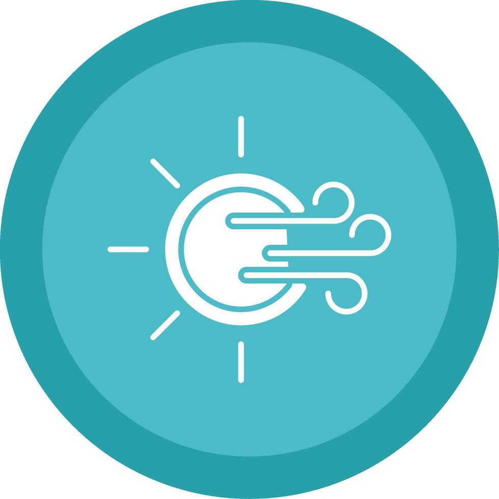 Windy Glyph Multi Circle Icon vector