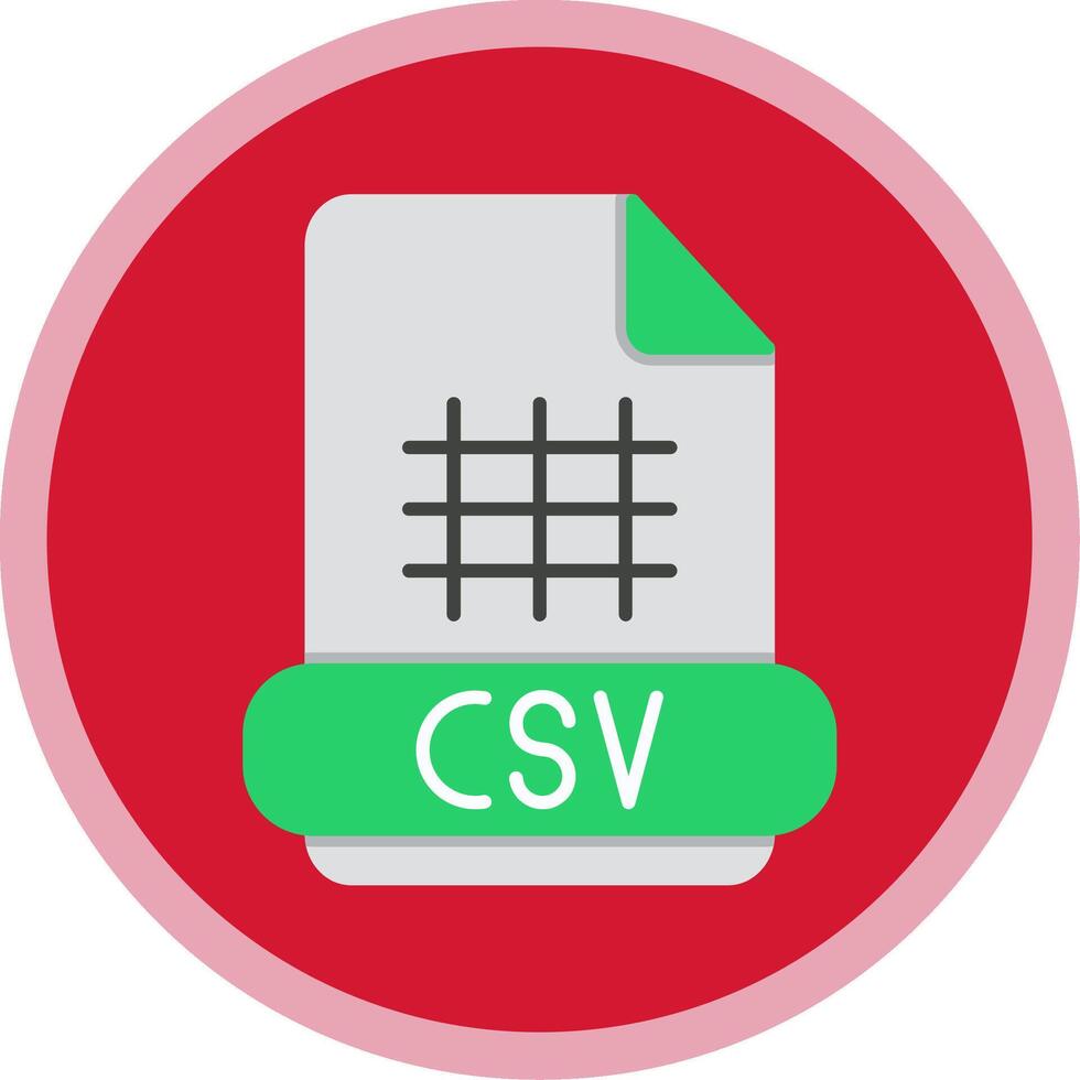 csv plano multi circulo icono vector