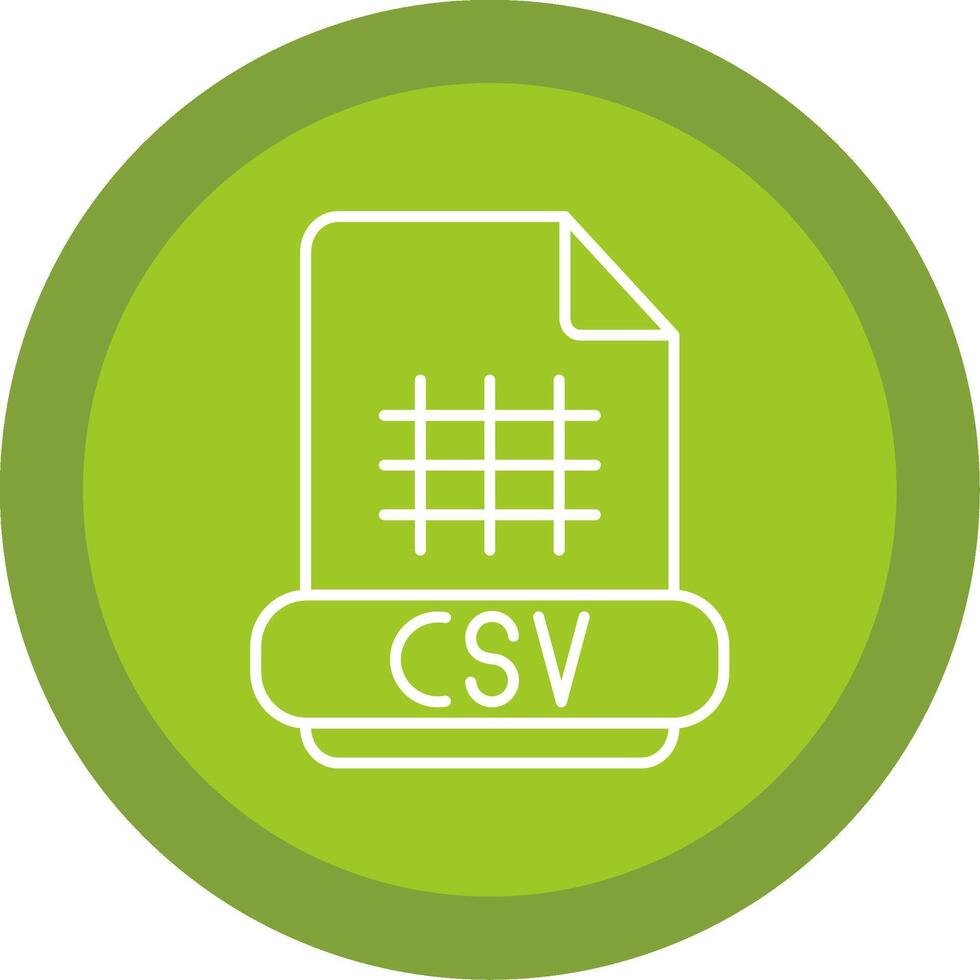 Csv Line Multi Circle Icon vector