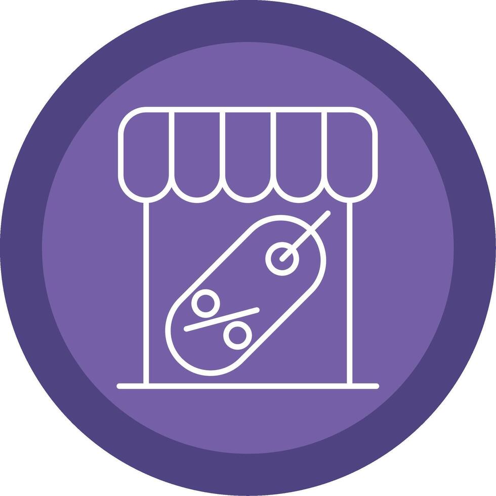Marketplace Line Multi Circle Icon vector