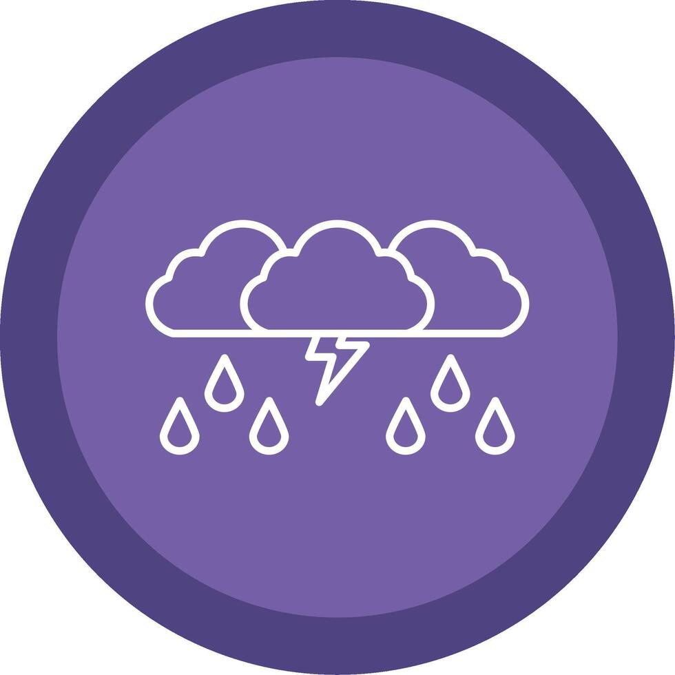 Storm Line Multi Circle Icon vector