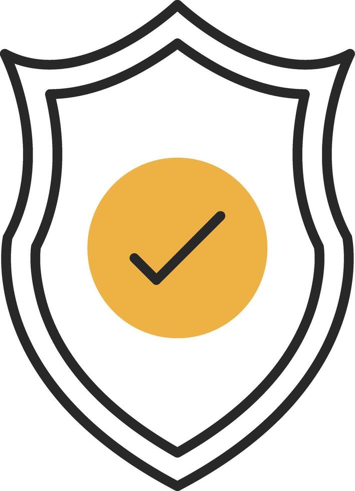 Safety Skined Filled Icon vector