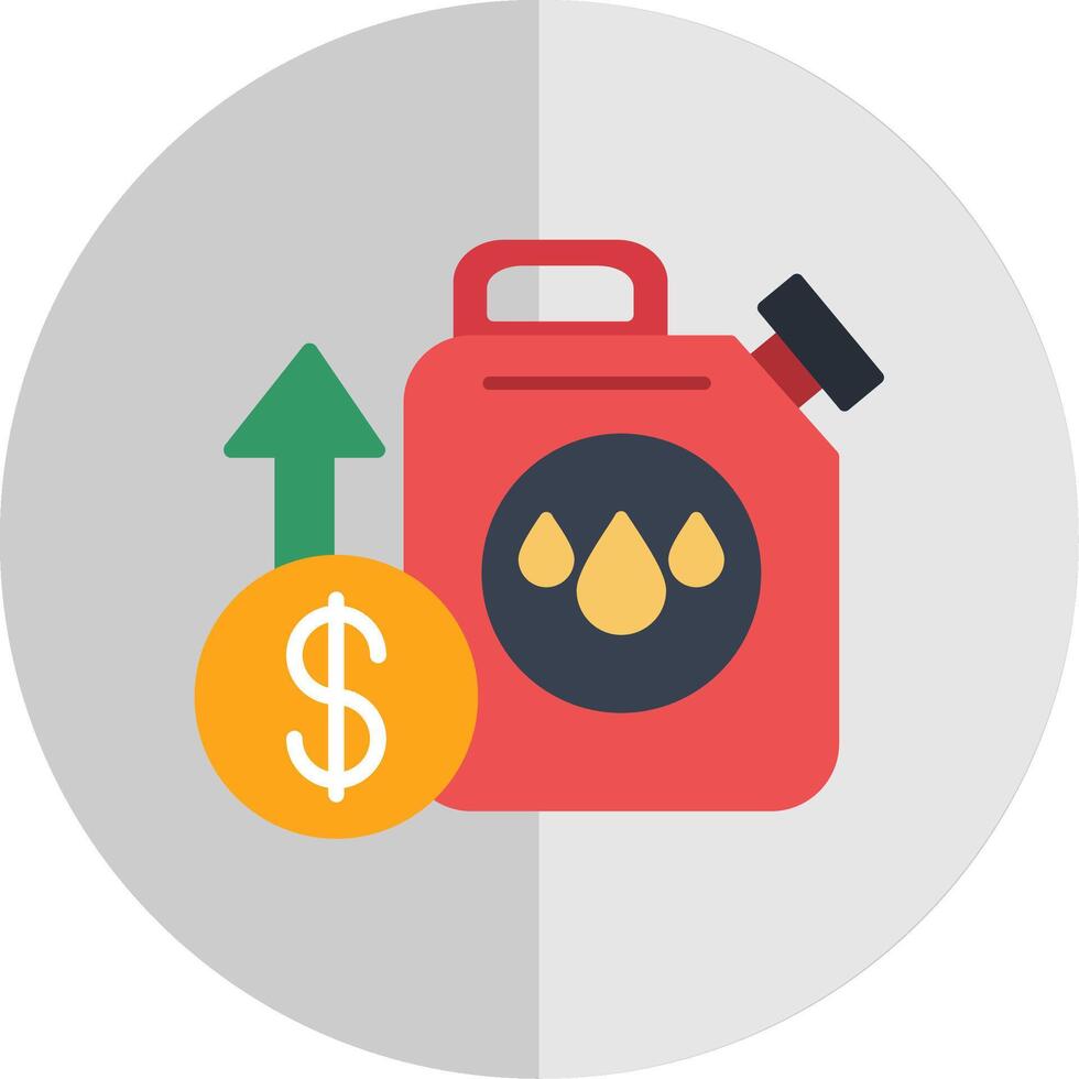 Oil Price Flat Scale Icon vector