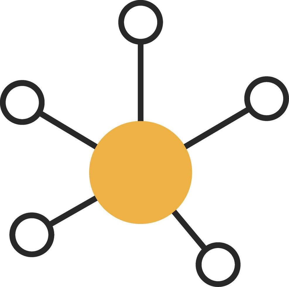 Connection Skined Filled Icon vector