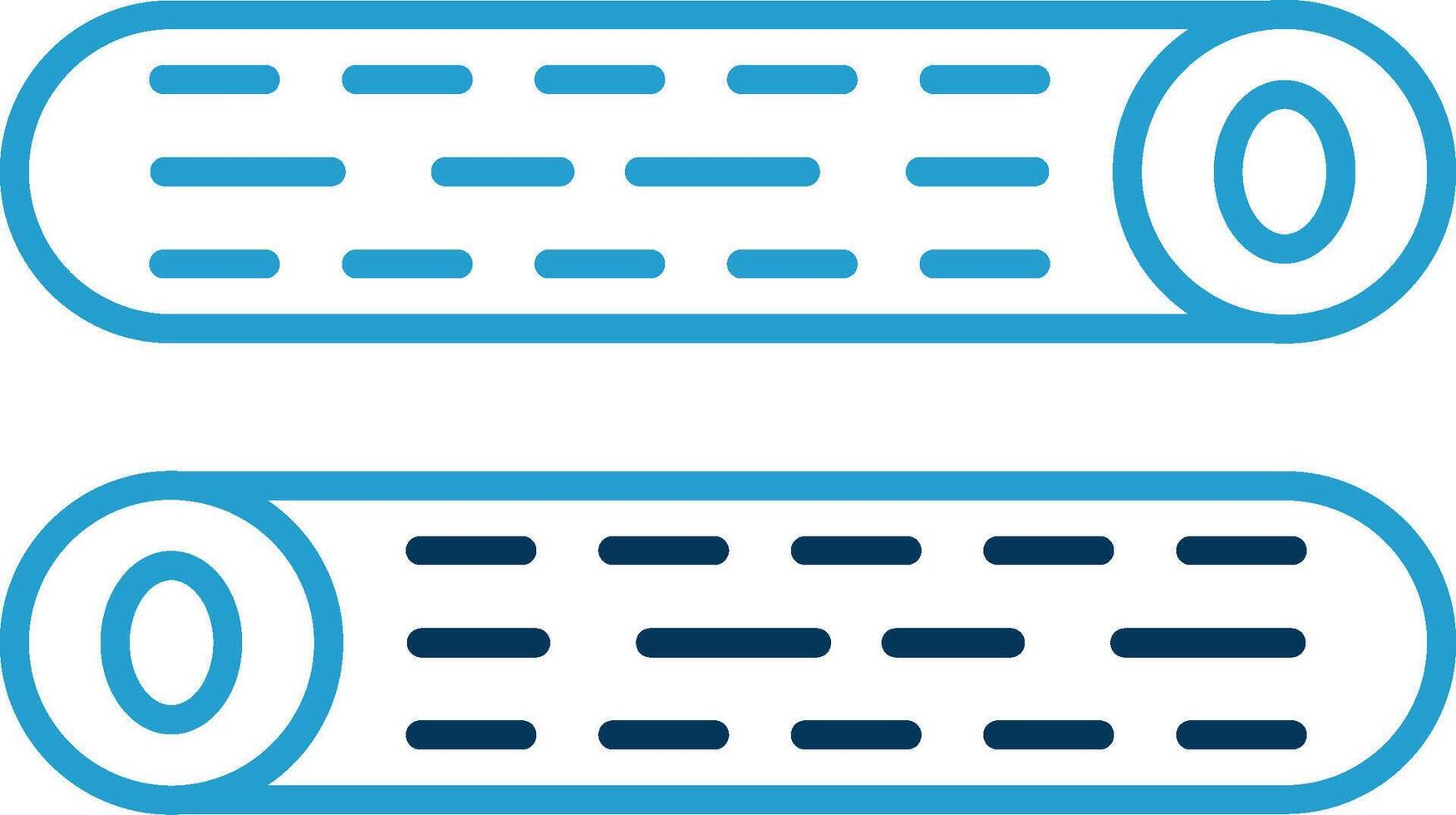 Wood Log Line Blue Two Color Icon vector