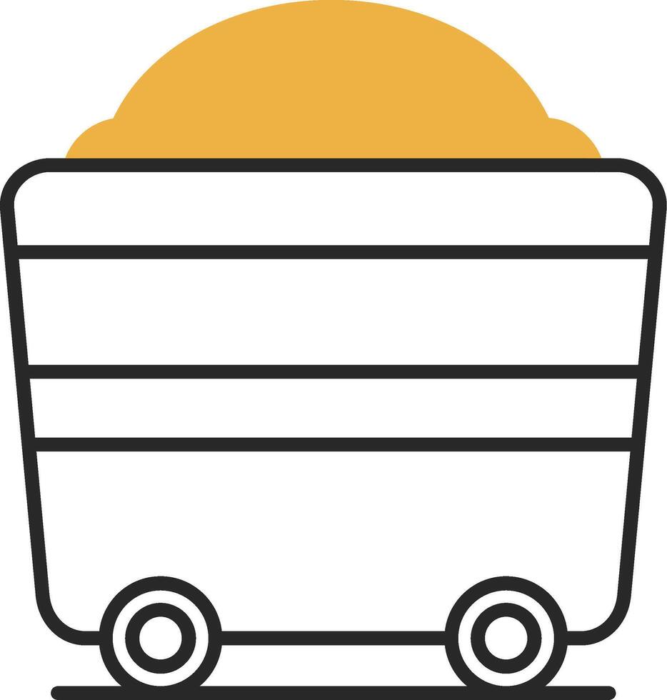 Wagon Skined Filled Icon vector