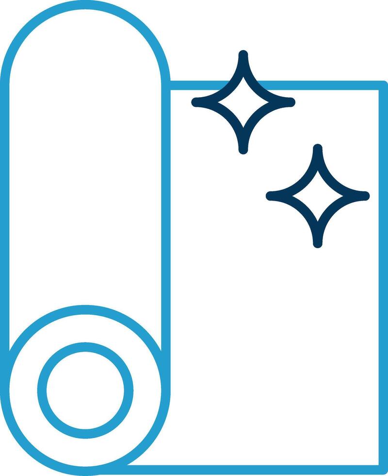 Fabric Line Blue Two Color Icon vector