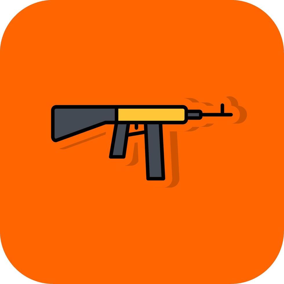 Rifle Filled Orange background Icon vector