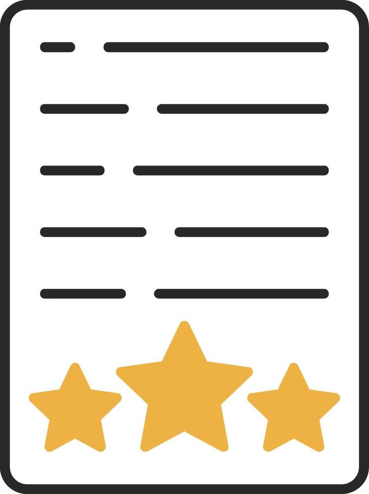 Assessment Skined Filled Icon vector