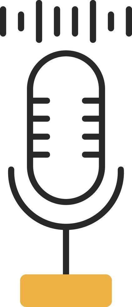 Audio Recorder Skined Filled Icon vector