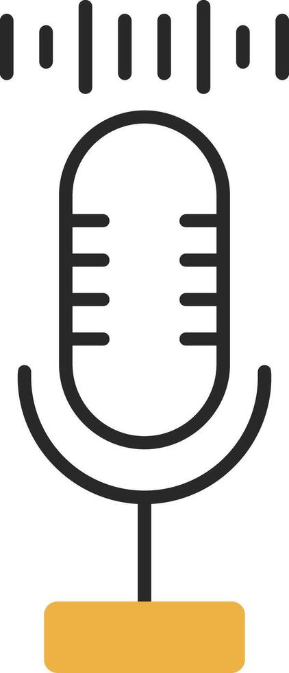 Audio Recorder Skined Filled Icon vector