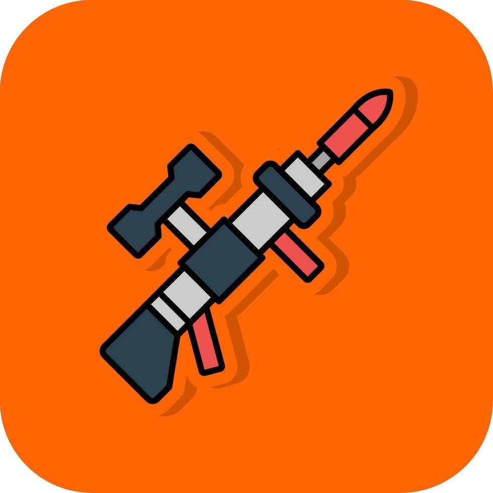 Launcher Filled Orange background Icon vector