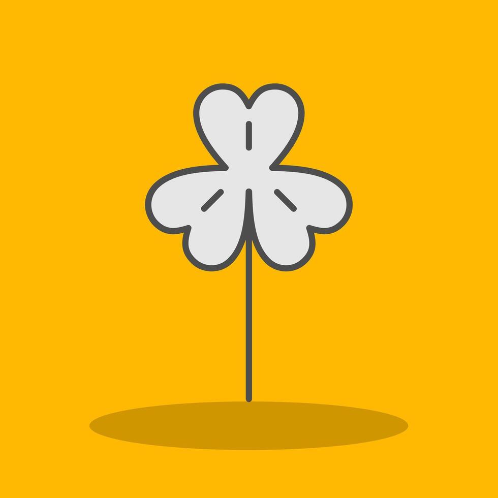 Clover Filled Shadow Icon vector