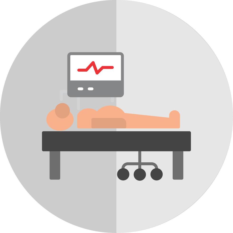 ICU Room Flat Scale Icon vector