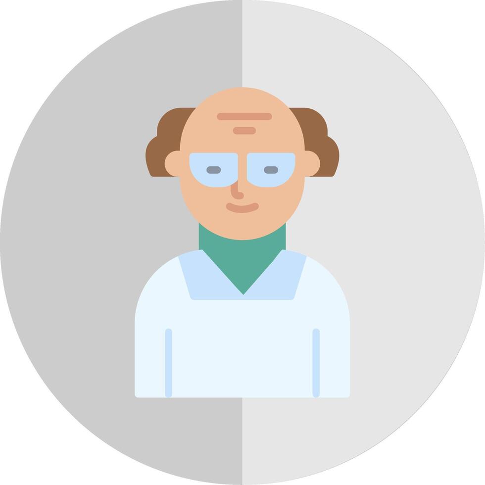 Scientist Flat Scale Icon vector