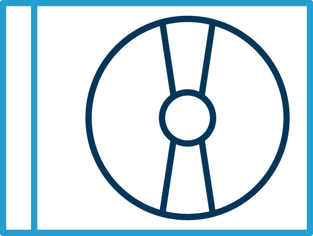Cd Player Line Blue Two Color Icon vector