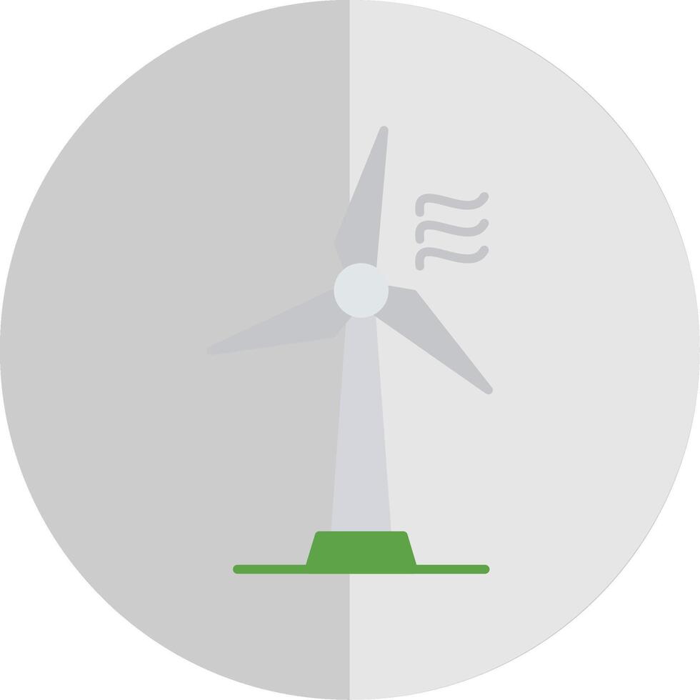 viento turbina plano escala icono vector