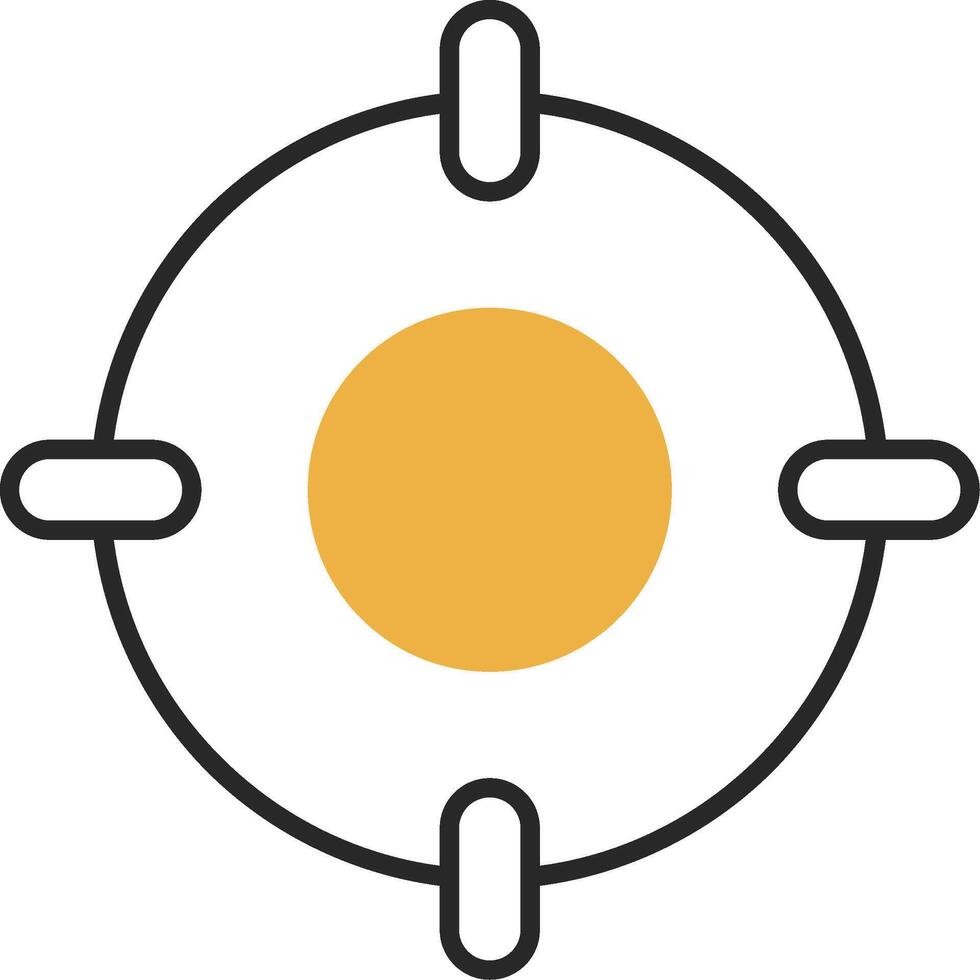 Scope Skined Filled Icon vector