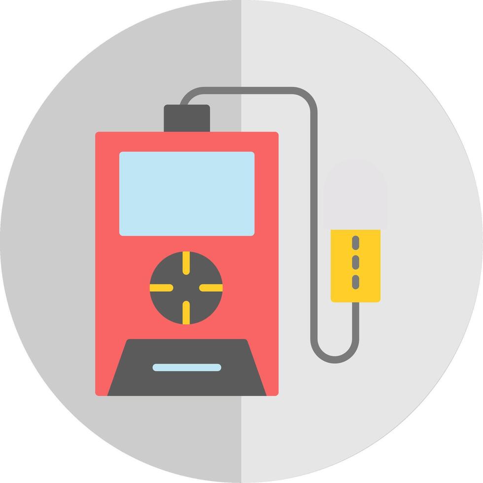 Radiation Detector Flat Scale Icon vector
