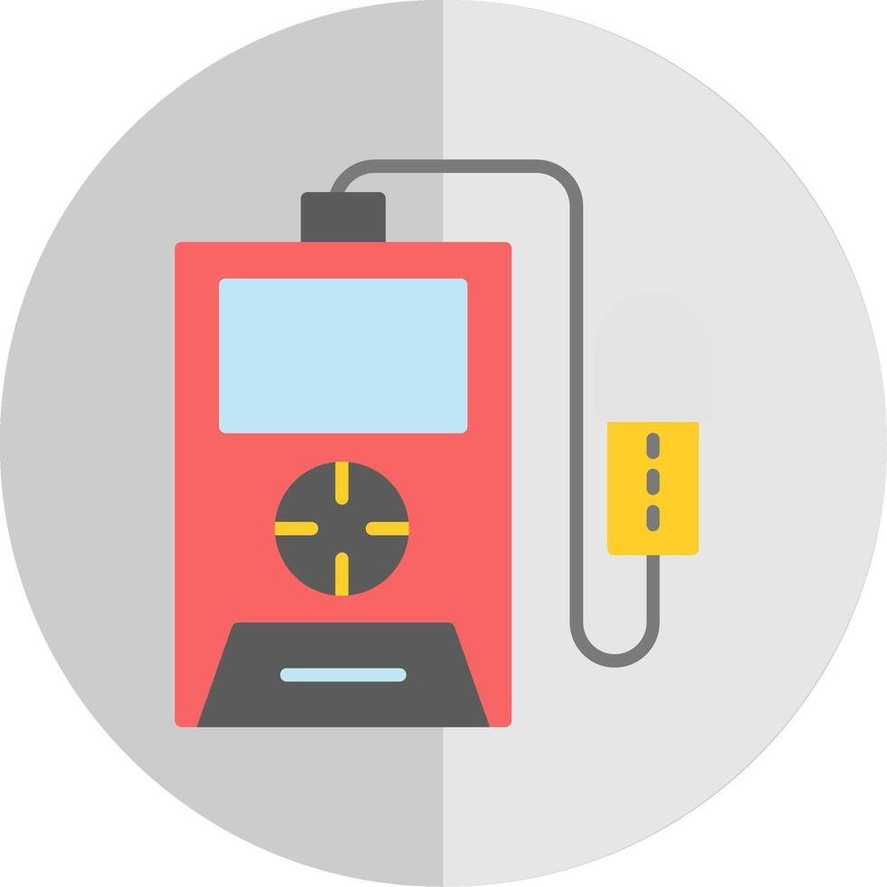radiación detector plano escala icono vector