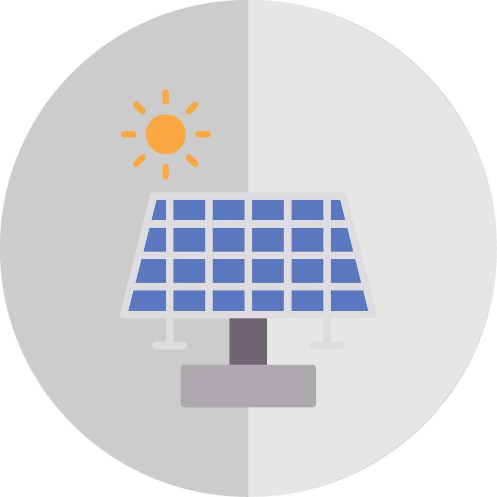 Solar Panel Flat Scale Icon vector