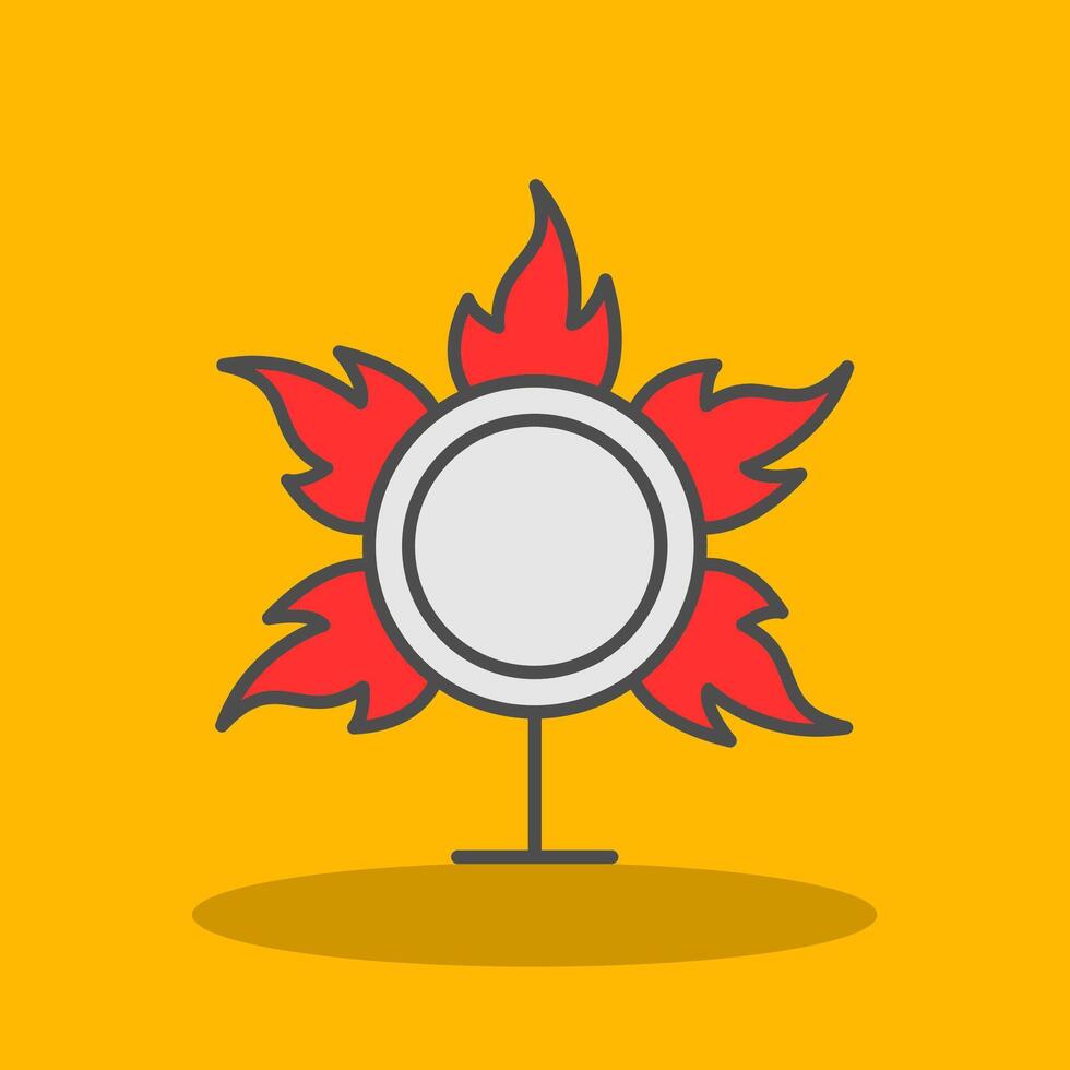 Ring Of Fire Filled Shadow Icon vector