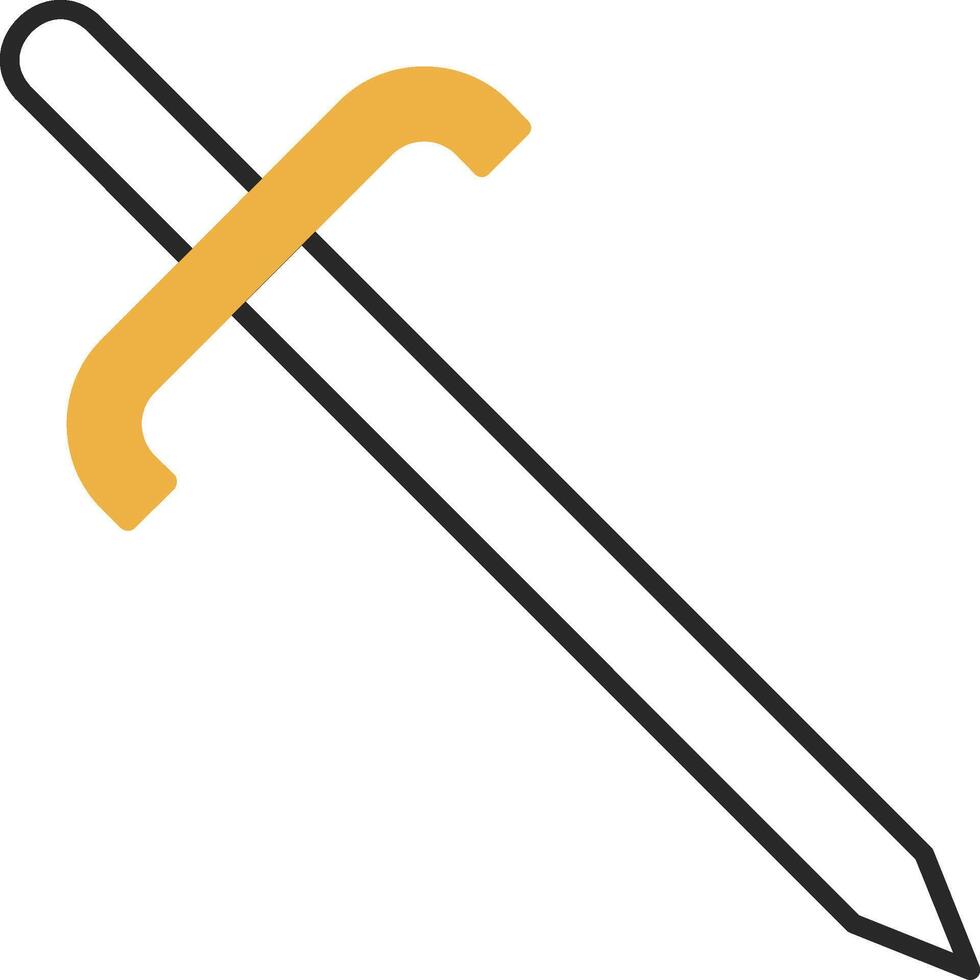 Cutlass Skined Filled Icon vector
