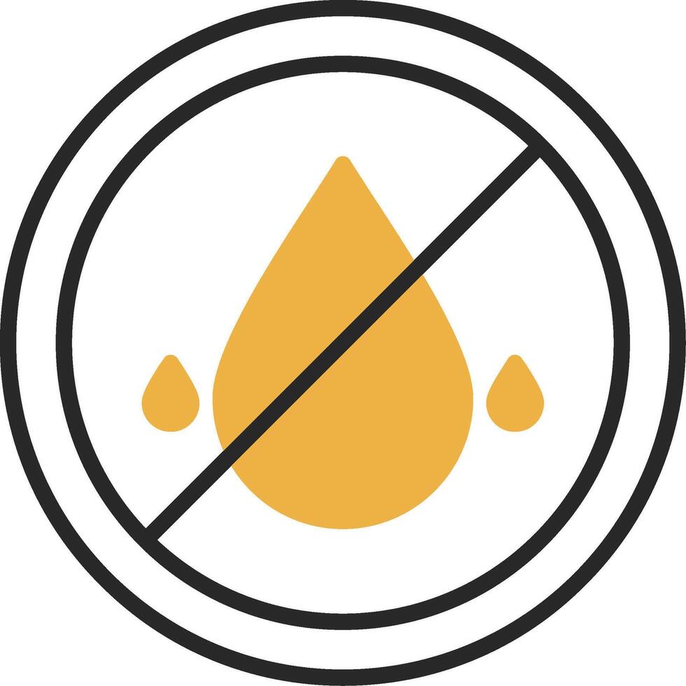 Embargo Skined Filled Icon vector