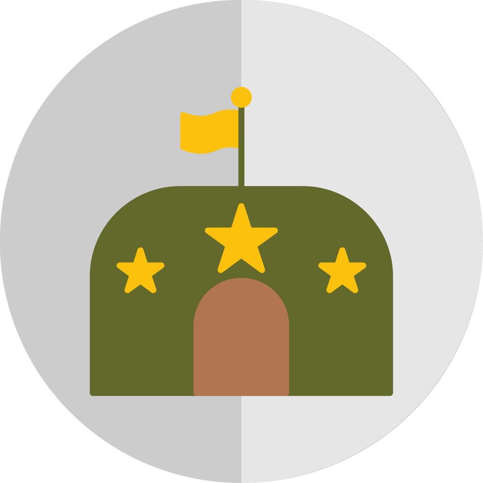 militar base plano escala icono vector