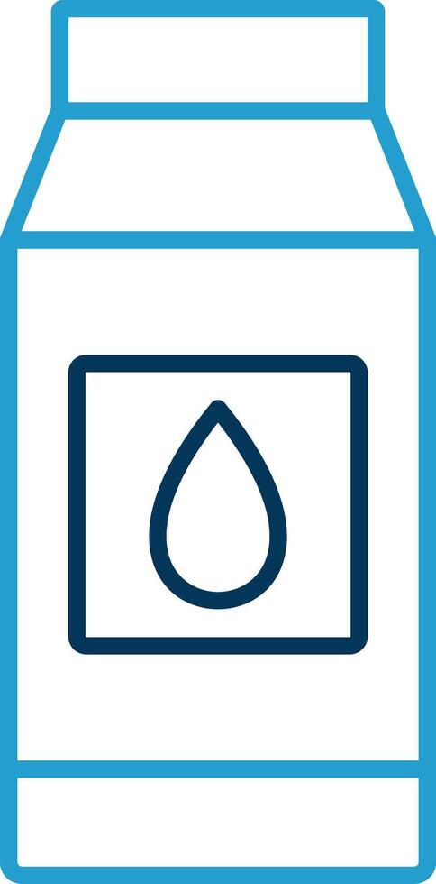 Milk Line Blue Two Color Icon vector