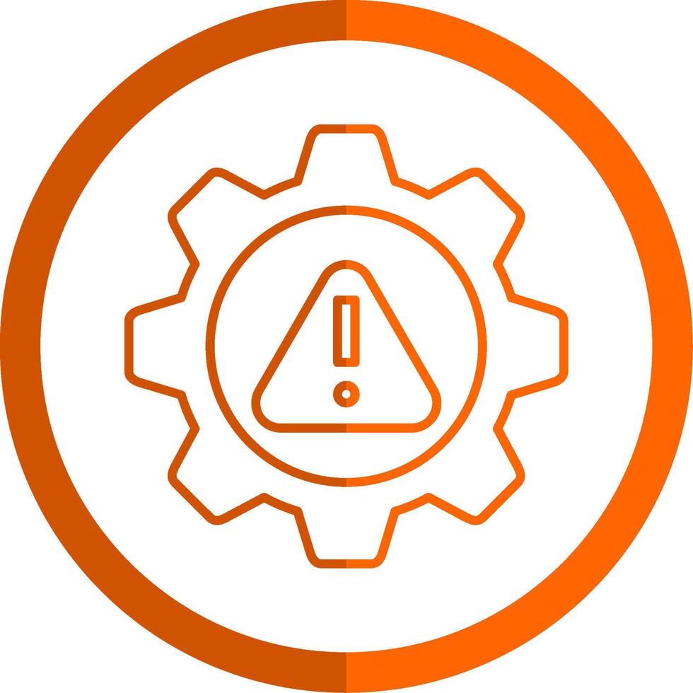 Risk Management Line Orange Circle Icon vector