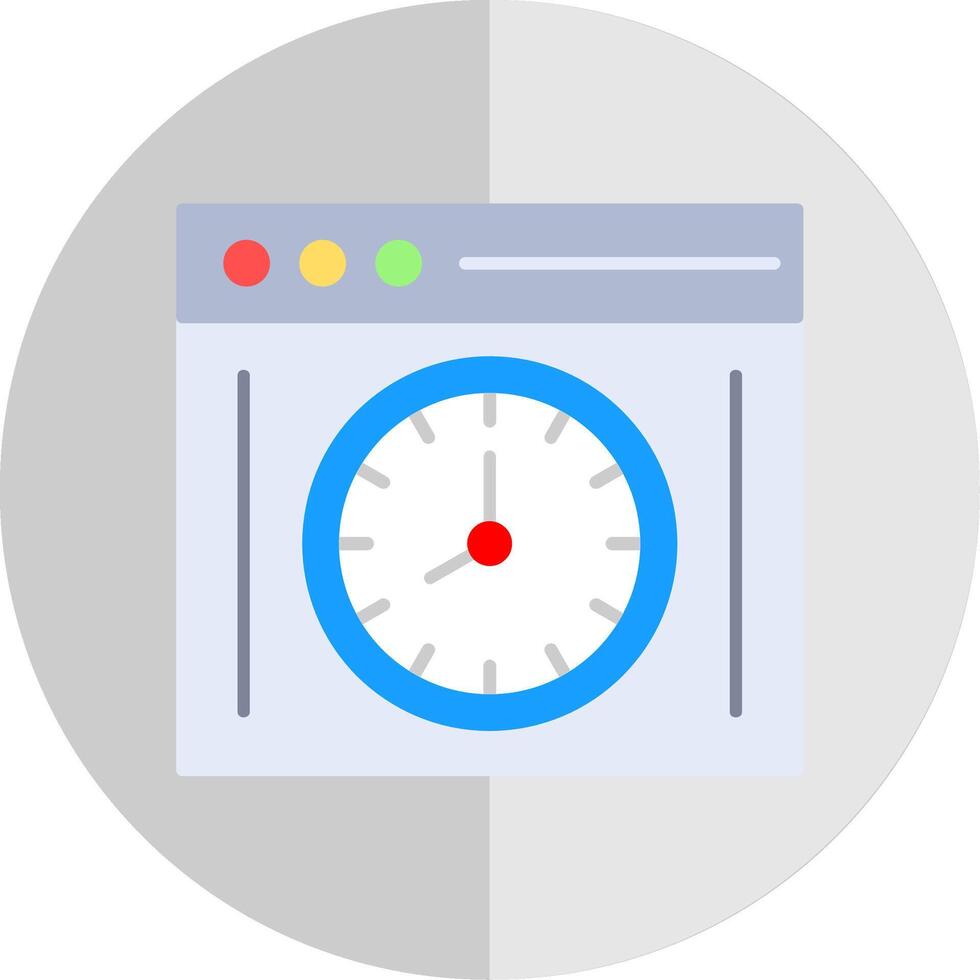 Time Maintenance Flat Scale Icon vector