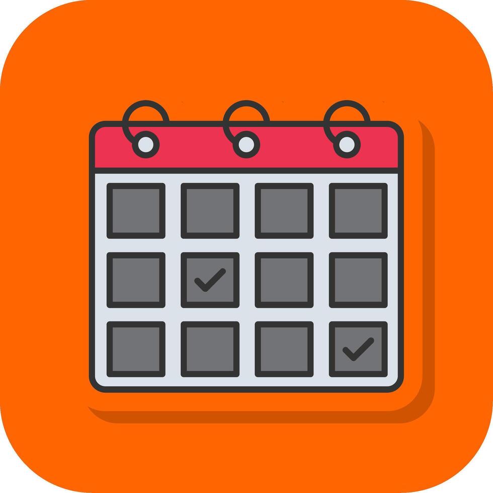 Appointment Request Filled Orange background Icon vector