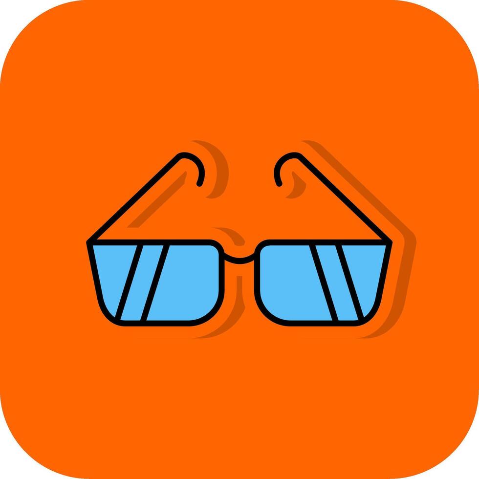 Gafas de sol lleno naranja antecedentes icono vector