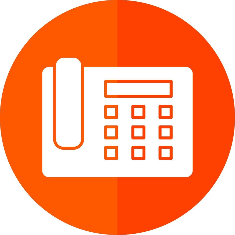 Landline Glyph Red Circle Icon vector