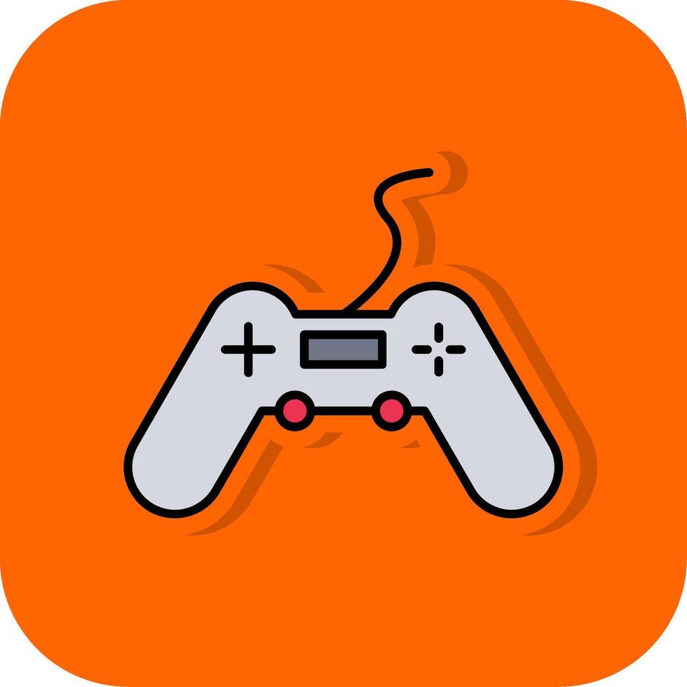Gaming Filled Orange background Icon vector