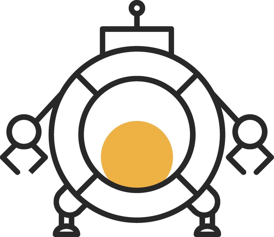 Robotics Skined Filled Icon vector