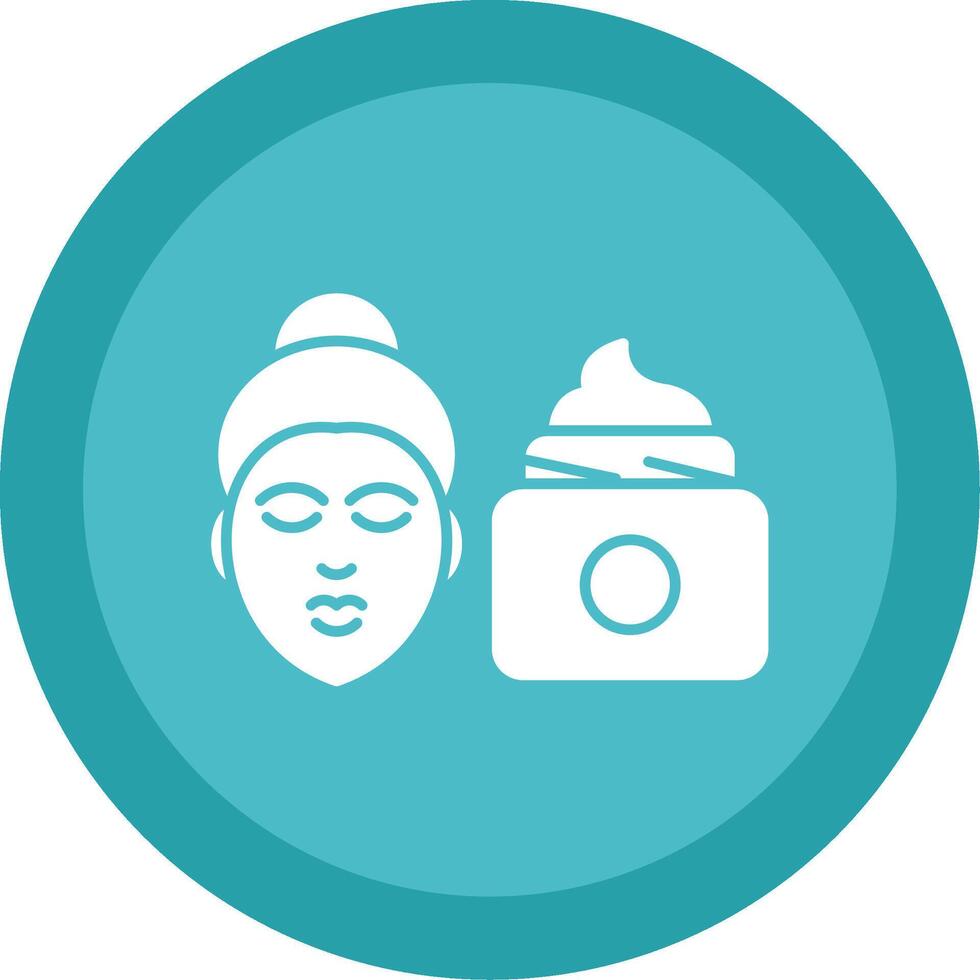 Skin Care Glyph Multi Circle Icon vector