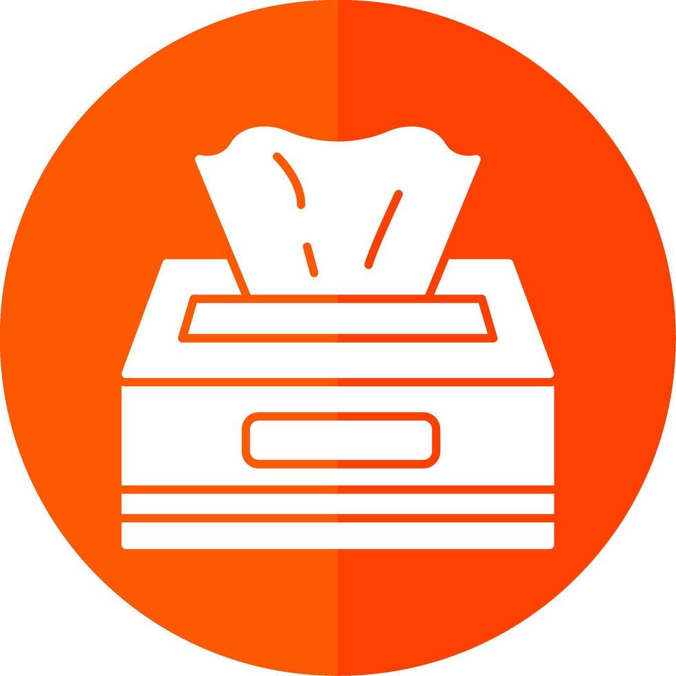 Tissue Box Glyph Red Circle Icon vector