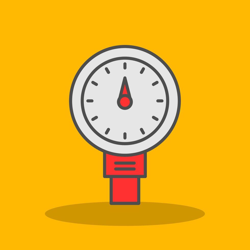 Meter Filled Shadow Icon vector