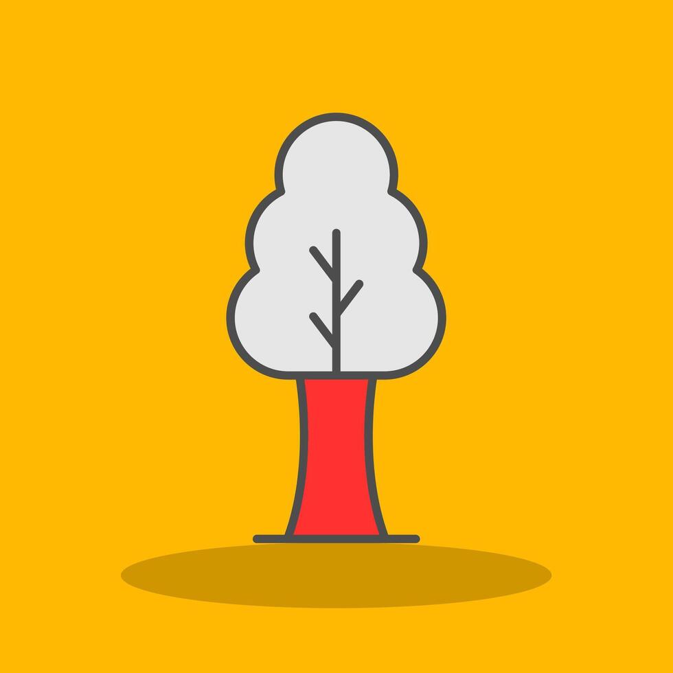 Tree Filled Shadow Icon vector