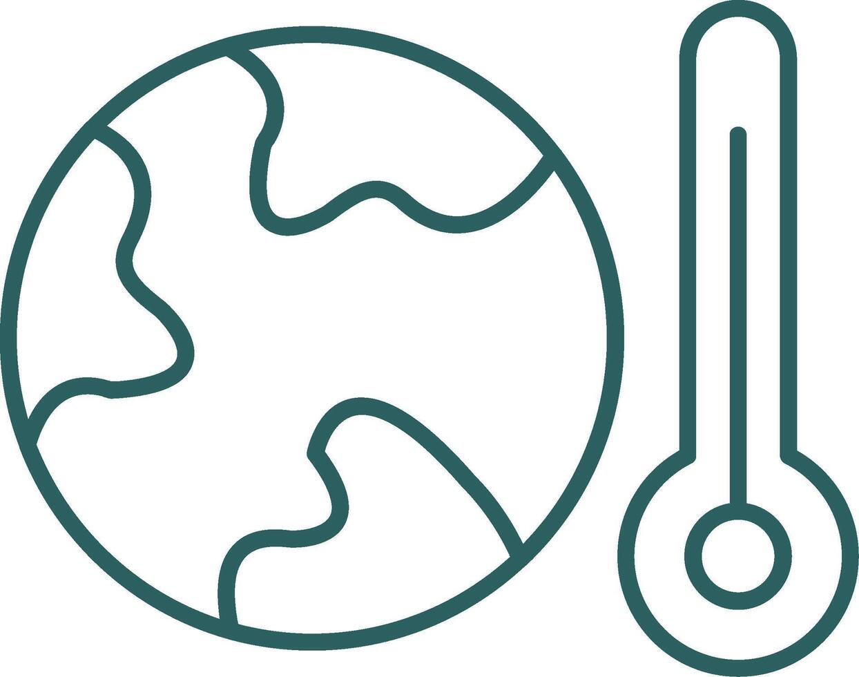 Global Warming Line Gradient Round Corner Icon vector