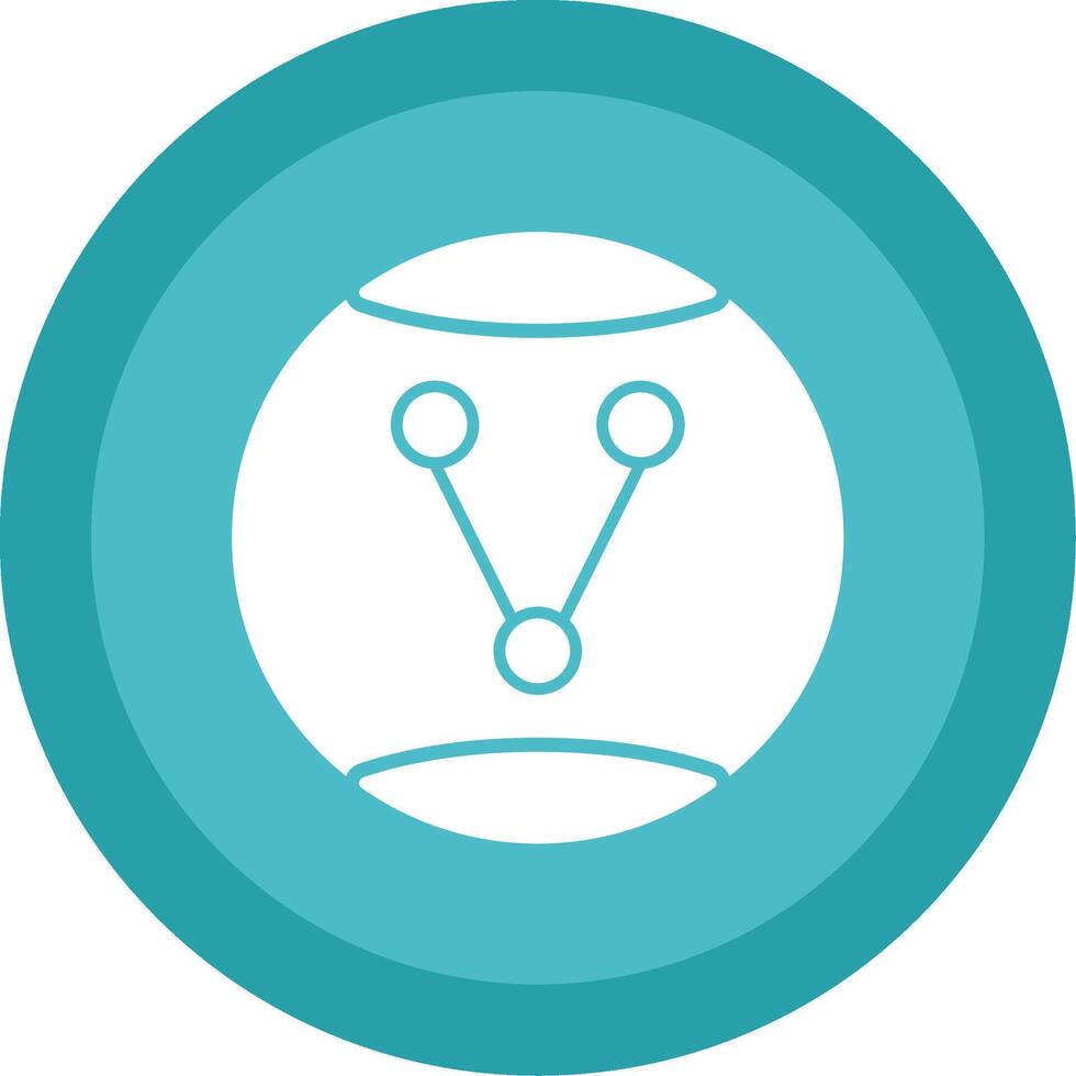 Share Option Glyph Multi Circle Icon vector