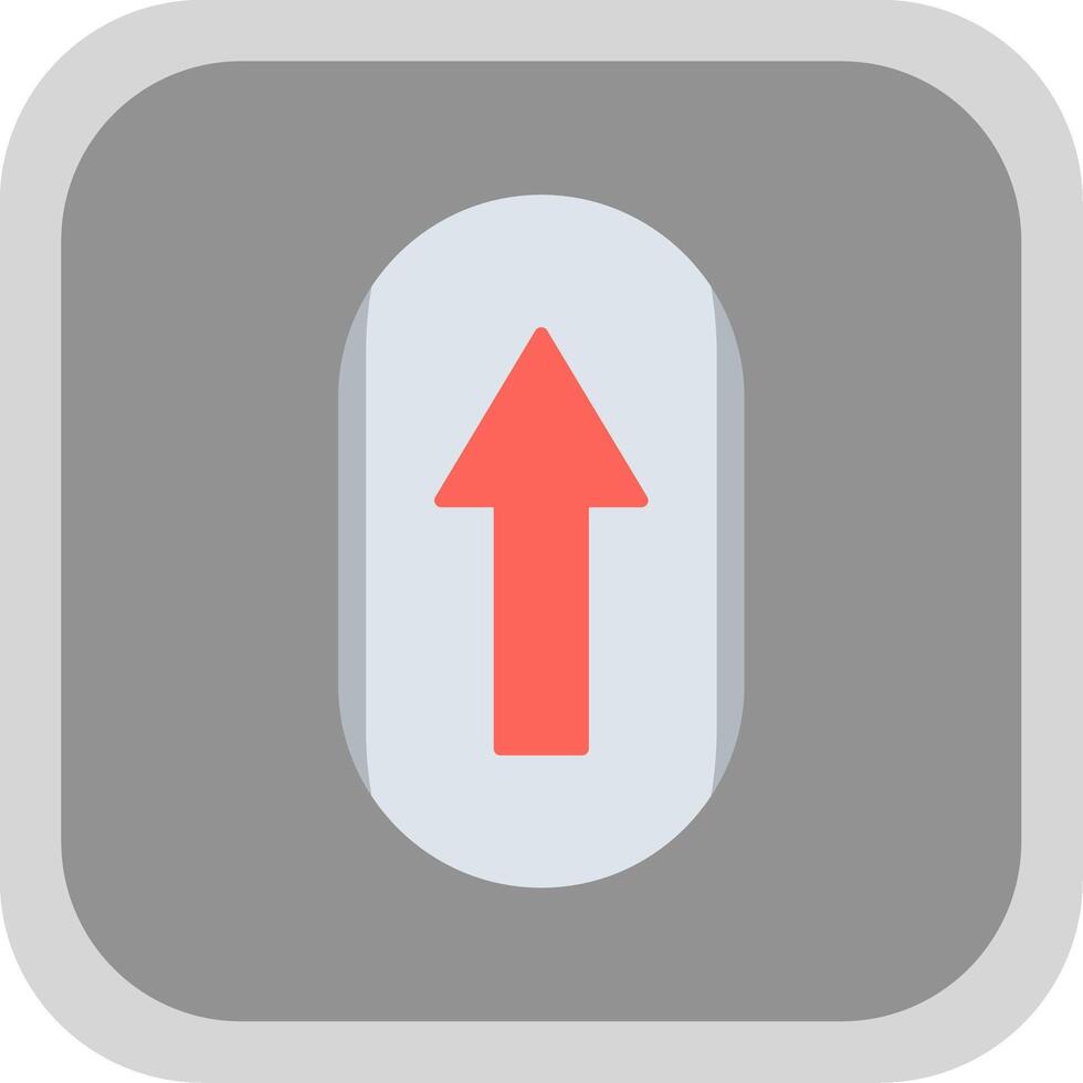 Scroll Up Flat Round Corner Icon vector