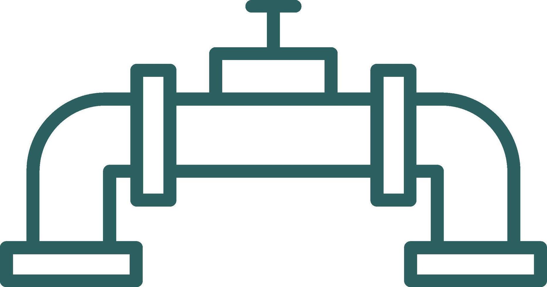Pipe Line Gradient Round Corner Icon vector