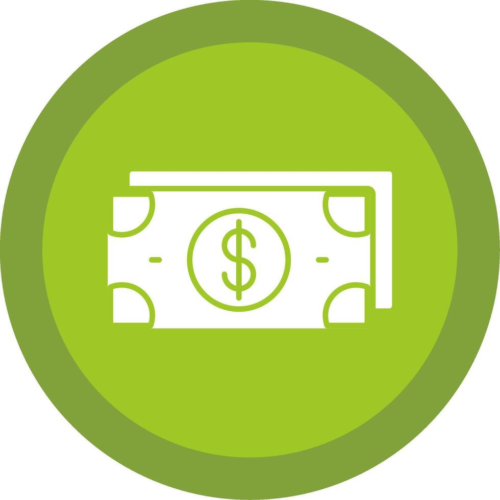 Money Glyph Multi Circle Icon vector