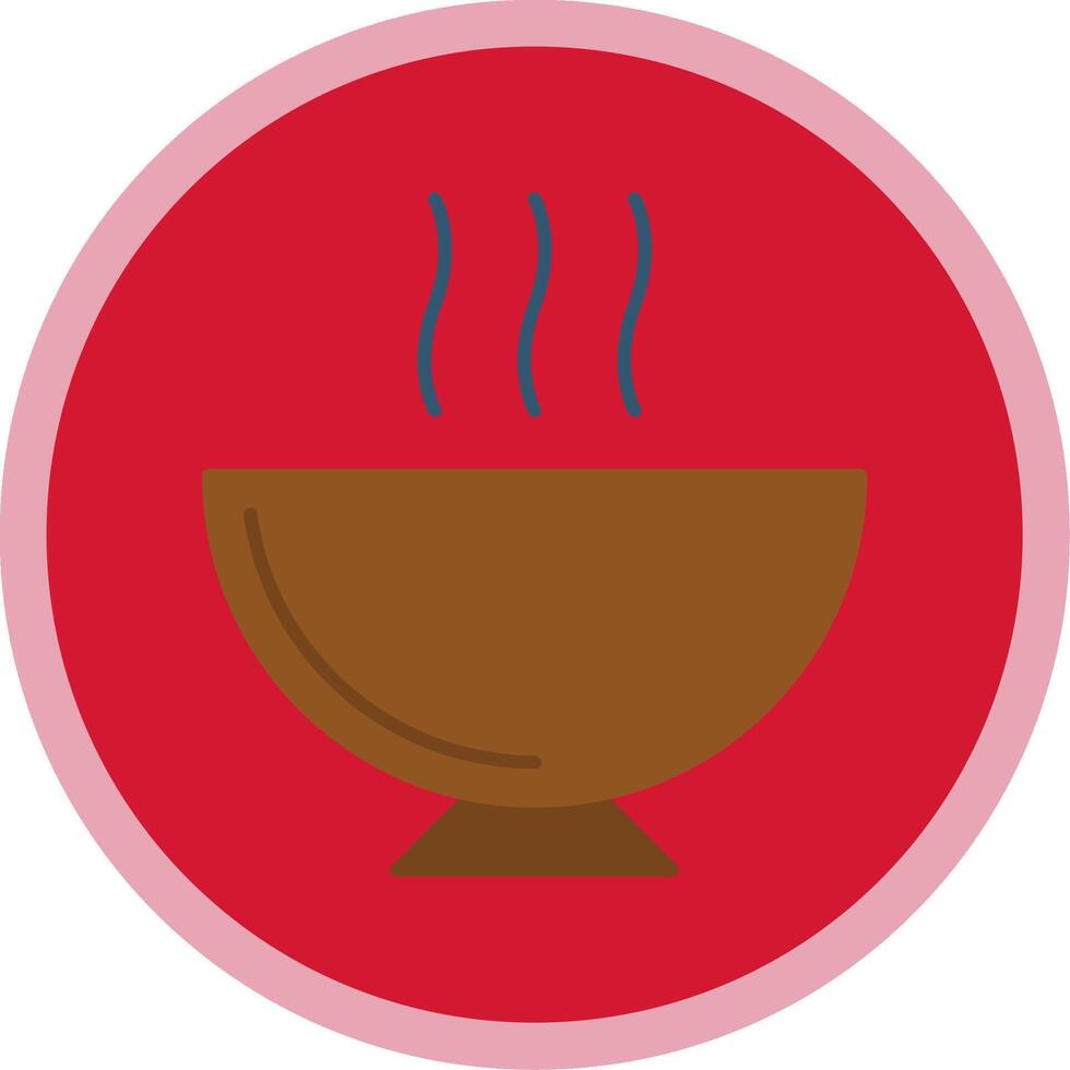Soup Flat Multi Circle Icon vector
