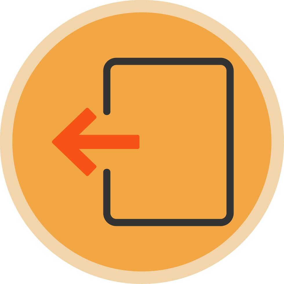 Exit Door Flat Multi Circle Icon vector