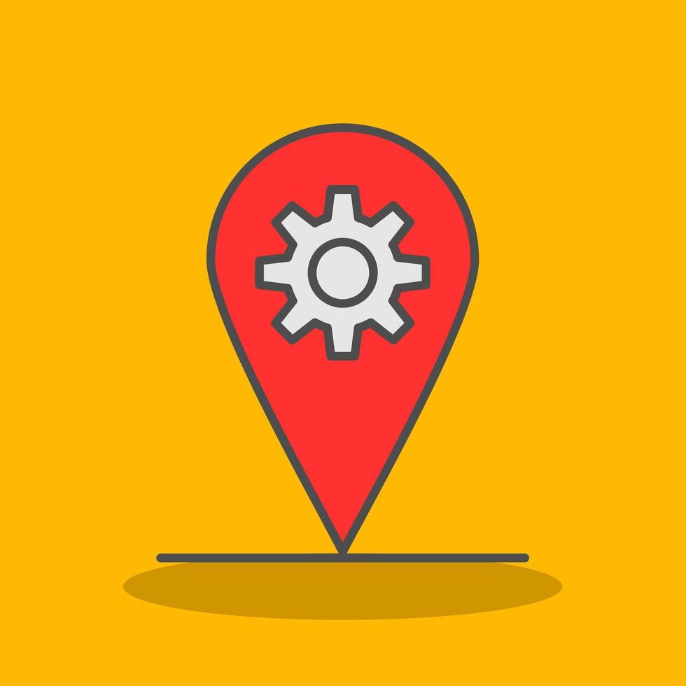 Localization Filled Shadow Icon vector